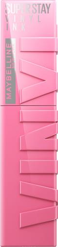 Maybelline New York SuperStay Vinyl Ink Longwear Liquid Lipstick - 155 Upbeat - vloeibare lippenstift - voor een schitterende glans en intense kleur - blijft tot wel 16 uur zitten - geeft niet af - roze