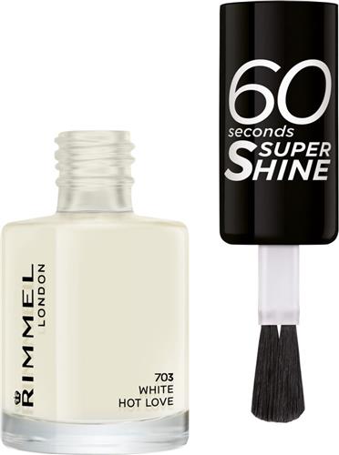 3x Rimmel Nagellak 60 Seconds SuperShine 703 White Hot Love 8 ml