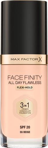 Max Factor Facefinity All Day Flawless 3-in-1 Liquid Foundation - N55 Beige