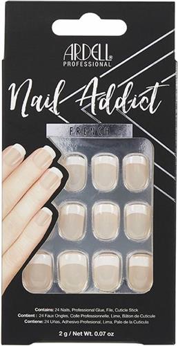 False nails Ardell Nail Addict Classic French (24 pcs)