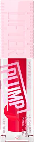 Maybelline - Lifter Plump - Lip Plumping lipgloss - langdurig vollere lippen - verwarmende sensatie met 5% Maxi-Lip en chilipeper - Red Flag - 5,4 ml