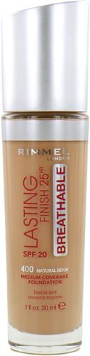 Rimmel Lasting Finish Breathable Foundation - 400 Natural Beige