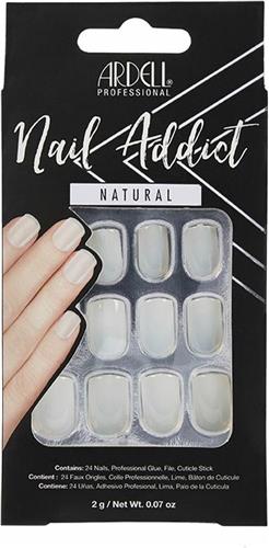 False nails Ardell Nail Addict Natural Squared (24 pcs)