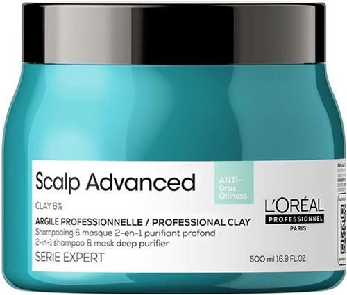 LOréal Professionnel - Scalp Advanced - Anti-Oiliness - Haarmasker voor slap, futloos of vet haar - 500 ml.