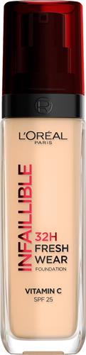 LOréal Paris Infaillible 32HR Fresh Wear Foundation - 100 - Langhoudende Foundation met SPF 25 en Vitamine C - 30ML