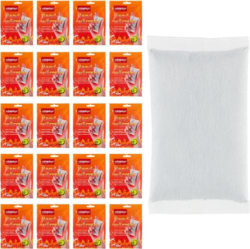 Relaxdays handwarmers - 20 paar - blijven 10 uur warm - voor handschoenen & jaszakken - tegen koude handen - wit