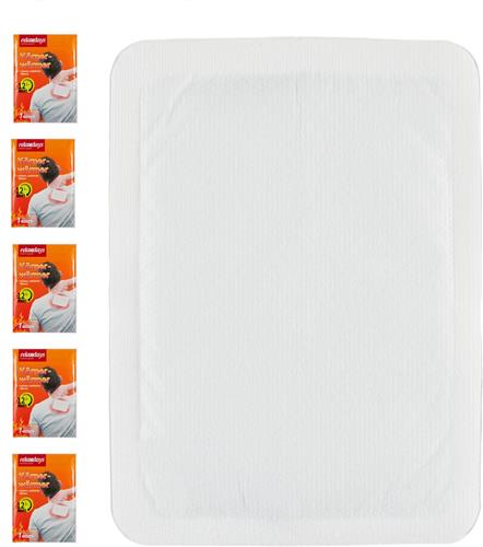 Relaxdays warmtepleisters - zelfklevend - door lucht geactiveerd - 12 uur warm - wit