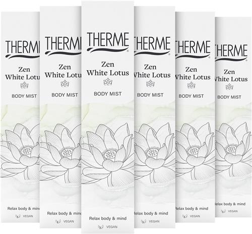 6x Therme Body Mist Zen White Lotus 60 ml