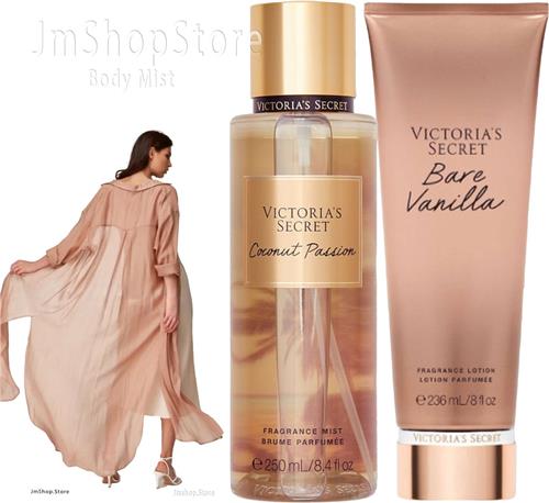 Victorias Secret -Coconut Passion Fragrance body mist 250 ml en Bare Vanilla Body lotion 236 ml