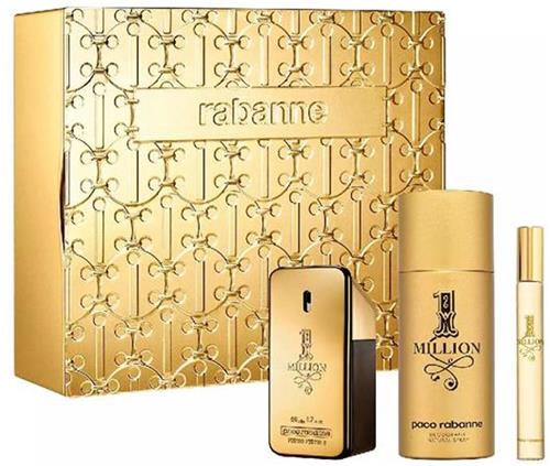 Paco Rabanne 1 Million Set Eau De Toilette 50ml + Deodorant 150 ml + Travel Spray EDT 10ml
