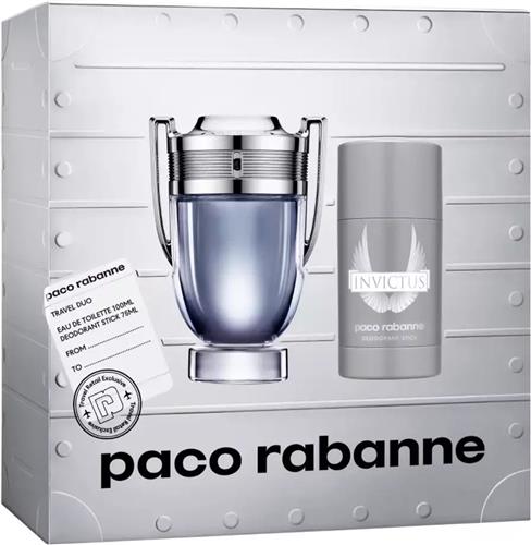 Paco Rabanne Invictus Giftset - 100 ml eau de toilette spray + 75 ml deostick - cadeauset voor heren