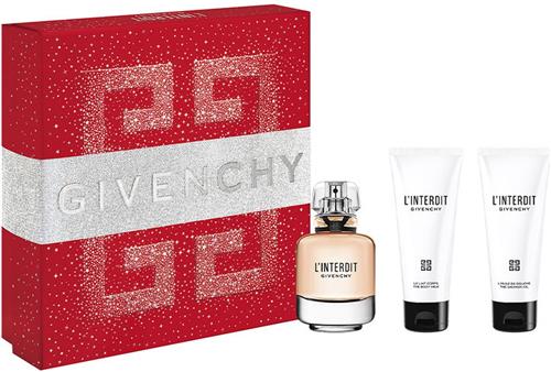 Givenchy L'interdit Set 3 Pcs Edp Spray 80ml / Body Lotion 75ml / Shower Gel 75ml