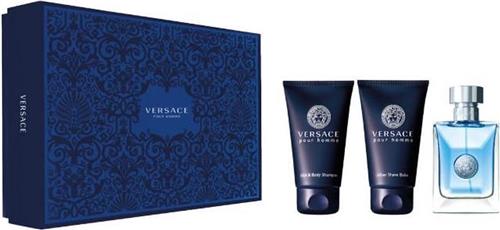 Versace - Versace Pour Homme Gift Set Eau de toilette 50 Ml, AfterShave Balm Pour Homme 50 Ml And Shampoo Pour Homme 50 Ml