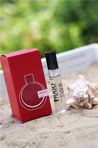 Hugo Boss Woman 5 ml eau de parfum refill + Reload hervulbare herbuikbare Tasspray Zwart - handig voor onderweg - 2 in 1