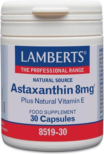 Lamberts Astaxantina 8mg Con Vitamina E 30 Capsules