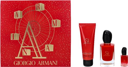 Armani Si Passione Giftset - 50 ml eau de parfum spray + 7 ml eau de parfum tasspray + 75 ml bodylotion - cadeauset voor dames