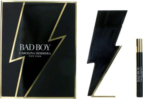 Carolina Herrera Bad Boy Giftset - 100 ml eau de toilette spray + 10 ml eau de toilette spray - cadeauset voor heren