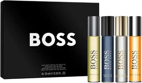 Hugo Boss Travel Exclusive Giftset - Bottled 10 ml eau de toilette + Bottled Infinite 10 ml eau de parfum + Bottled 10 ml eau de parfum + Bottled 10 ml pure parfum - cadeauset voor heren