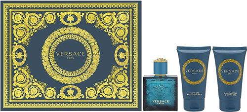 Versace Eros(m)(h/b)3pc Set(1.7oz Edt Sp, 1.7oz Shower Gel, 1.7oz After Shave Balm)