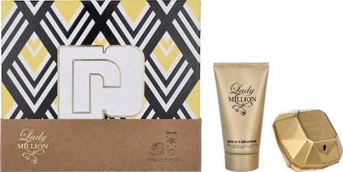 Paco Rabanne Lady Million Giftset, eau de parfum 50ml + bodylotion 75ml