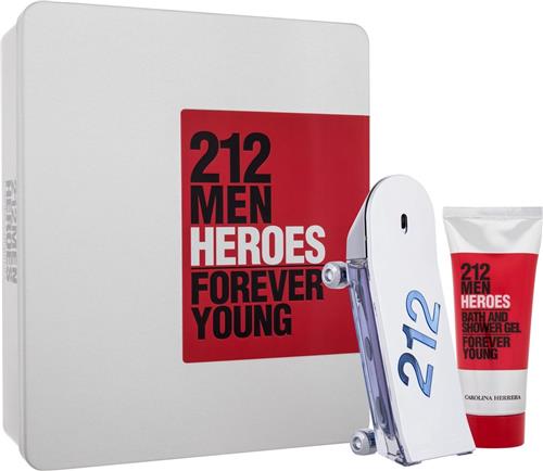 Carolina Herrera 212 Men Heroes Giftset - 90 ml eau de toilette spray + 100 ml showergel - cadeauset voor heren